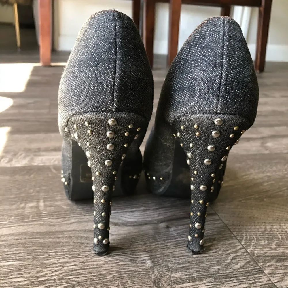 2/$20 Denim Studded Platform Pumps - Picture 7 of 8